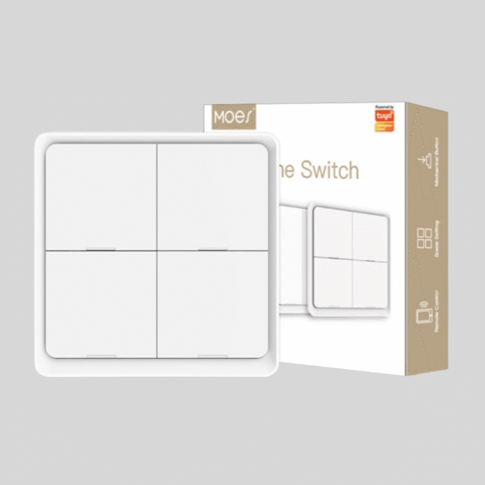 MOES 4-voudige ZigBee draadloze scèneschakelaar